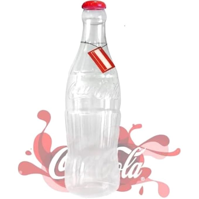 LARGE MONEY BOTTLES FOR COINS AND NOTES, STYLISH TALL GIANT 1FEET MONEY BOTTLE TIN PLASTIC PIGGY BANK MONEYBOXES INSPIRED BOX POT (COCA COLA 1FEET)
